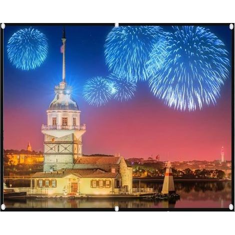 Projection Screen 60 Inch 4:3 HD Screen Portable Anti-Light Foldable Metal Projector Films for PPT Conference, Office, Classroom, Corporate Training (1/5)