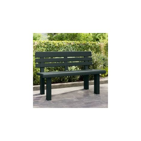 Banc de jardin vert 110x52x71 polypropylène (1/5)
