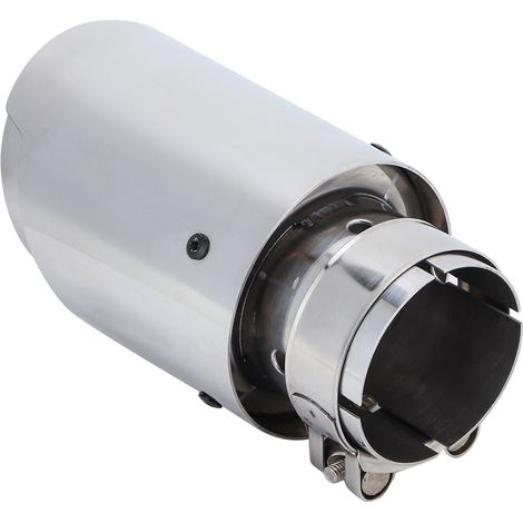 Universelles Auspuffendrohr aus poliertem Edelstahl, Ersatzteil 63-89-165 mm, AK Performance Autotuning-Zubehör, glänzend silberner Auslass. (1/5)