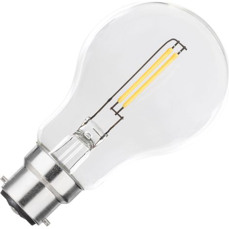Ampoule Filament LED B22 2W 260 lm A60 2700K Blanc chaud (1/2)