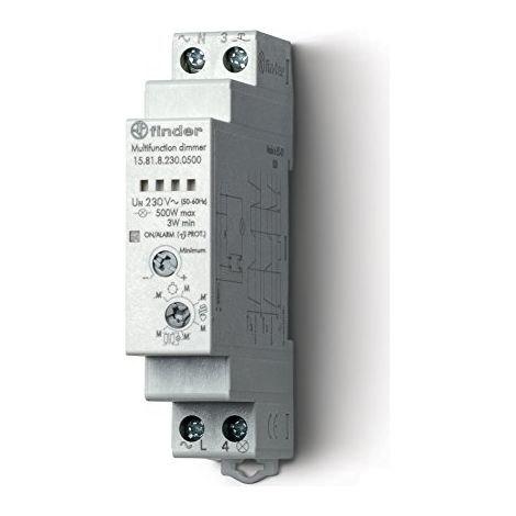 Finder 158182300500PAS Variateur de lumière modulaire montage Rail 35 mm 500 W 230 Vac