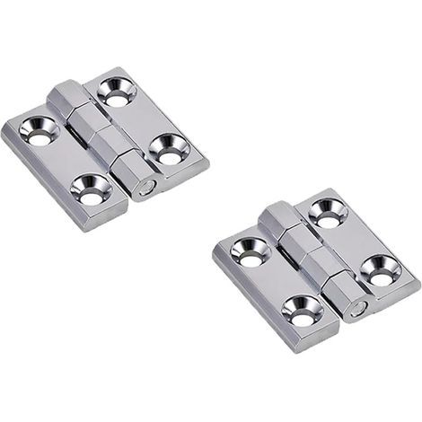 Lot de 2 charnières de trappe de bateau en acier inoxydable 304 très résistantes pour bateau, maison, armoires, terrasse (40 x 40 x 5 mm) (1/5)