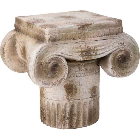 Columna decorativa color piedra, 36x26x32,5h cm