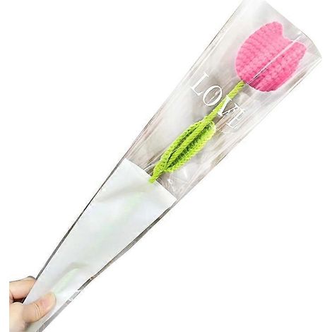 Fournitures pour la décoration de table : tulipes au crochet, fleurs tissées à la main, ornements. (1/5)