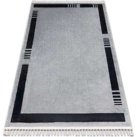 Teppich AMOUR 53113D grau - Rahmen, modern, elegant grey 196x290 cm