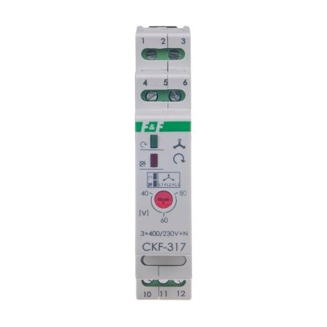 F&F Détecteur de phase CKF-317 - 3x400/230V - Protection moteur - Réglable et fiable (1/3)