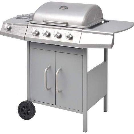Maison Exclusive - Barbecue à gaz 4 + 1 zone de cuisson Argenté (1/5)