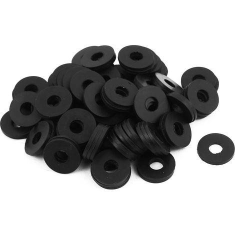 100pcs Rondelle Plate Joint Torique 6x16x 1,5 mm en Caoutchouc pour Passe-câble Tuyau Robinet