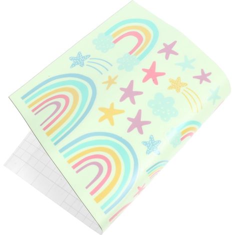 Stickers muraux phosphorescents arc en ciel et étoiles pour (1/5)