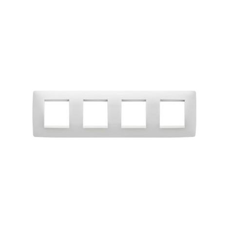 PLAQUE ONE INT. 2+2+2+2P H BLANC CRÈME GEWISS GW16128TB