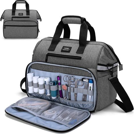 Erste Hilfe Tasche Grau, Wasserdicht, Groß, mit Schultergurt