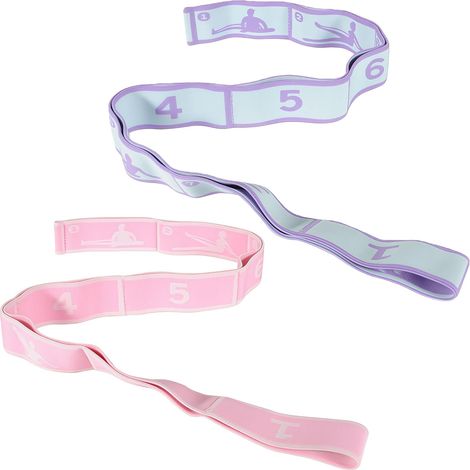 Bande élastique de yoga à 8 boucles – bande de gymnastique et d'étirement pour accessoires de gymnastique et de yoga, accessoires de gymnastique de haute qualité, bandes de fitness pour étirements et (1/5)