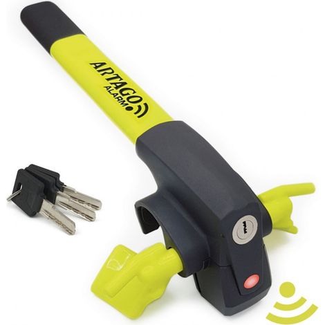 Artago 870 Canne Antivol Voiture Jaune Fluorescant