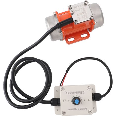 Motore per vibratore per calcestruzzo senza spazzole IP65 in lega di alluminio con regolatore di velocità 30W 24V DC (1/4)