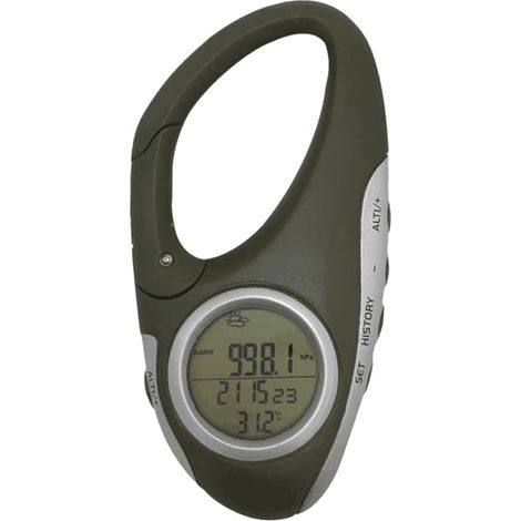 Montre d’alpinisme électronique Instrument météo altimètre extérieur thermomètre d’alpinisme mousquet baromètre altimètre portatif thermomètre compas