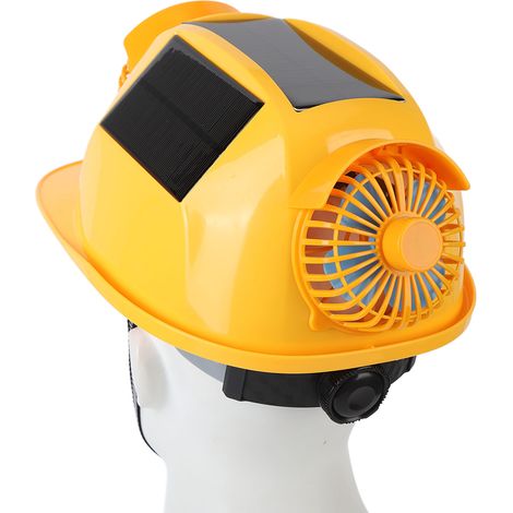 Casque de chantier solaire deux ventilateurs avec lampe pour travaux et bricolage (1/5)