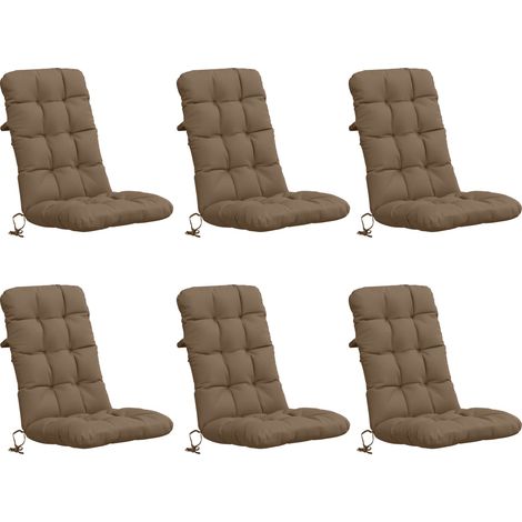 Coussins de Chaise à Dossier Haut en 6 Pièces VIANEN vidaXL