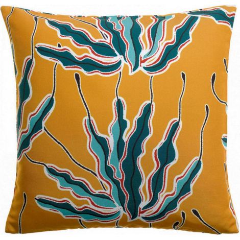 Coussin d'Extérieur Imprimé Décoratif pour Jardin et Terrasse Bronze 45 x 45 cm - PANGIVO
