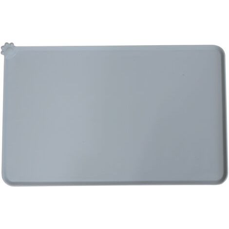 1 PC Tapis d'alimentation en silicone pour bols pour chiens et chats, plateau de nourriture pour animaux de compagnie imperméable avec bords (1/4)