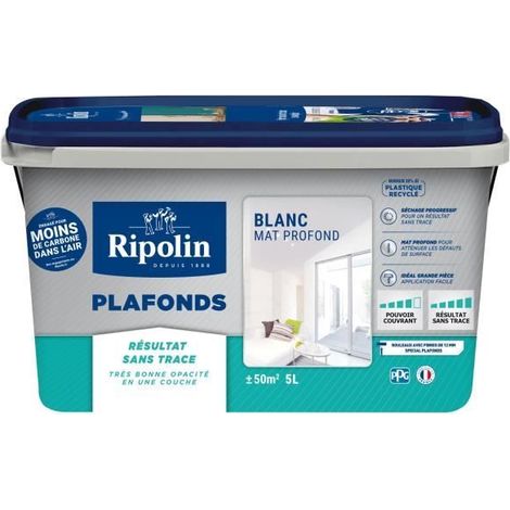 Deckenfarbe - RIPOLIN - Xpro3 - Matt Weiß - 5 l - Acryl - Innenraum