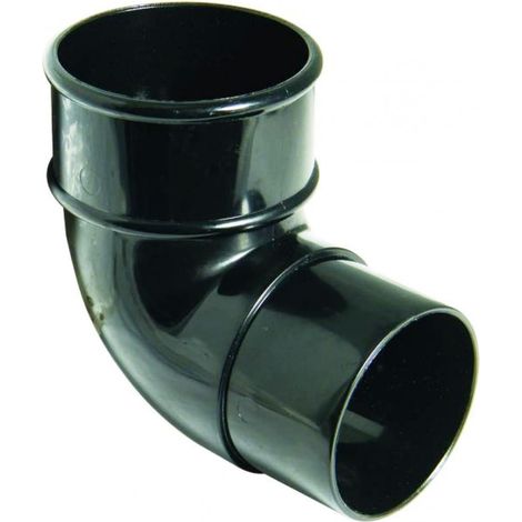 68mm Round Gutter Pipe 92.5 Degree Offset Bend - Black - Pack of 2