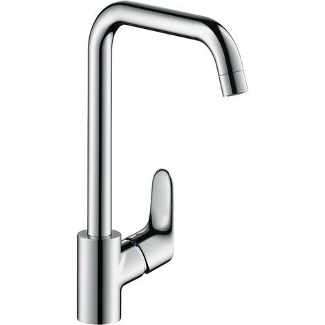 Hansgrohe – Mitigeur de cuisine Focus 260 – Bec orientable 360° – Hauteur sous bec 26cm – 1 jet normal – Compatible chauffe-eaux – 31820000