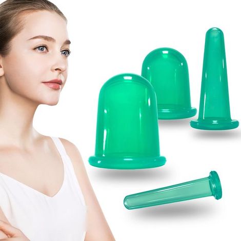 - Silikon-Vakuum-Schröpfkopf - Cellulite-Massagegerät - Effektive Anti-Cellulite-Pflege - Schwarz - Verbessert die Durchblutung - Geeignet für... (1/5)