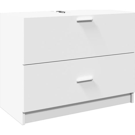 Maison Exclusive - Waschbeckenunterschrank Weiß 78x37x59 cm Holzw