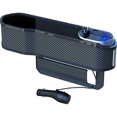 Adatto per sedili auto e contenitori portaoggetti per sedili con ricarica rapida da 40 W, dotato di cavo/porta USB-C e contenitore portaoggetti per console centrale.