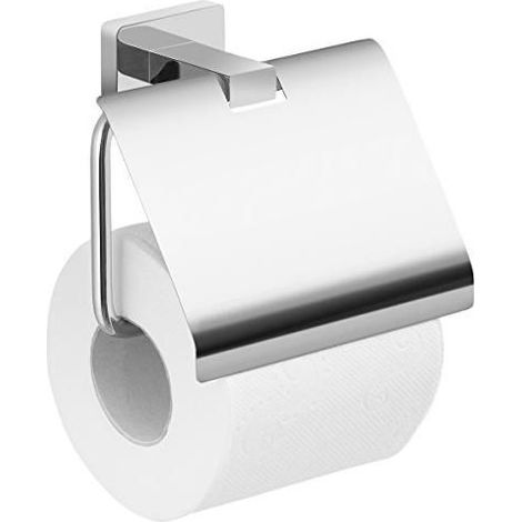 Atena porta rotolo carta igienica bagno con coperchio cromato gedy 000044251300200 (1/3)