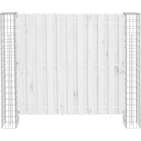 Maison Exclusive - Zaunpfosten 2 pcs Silber 20 x 20 x 190 cm Meta