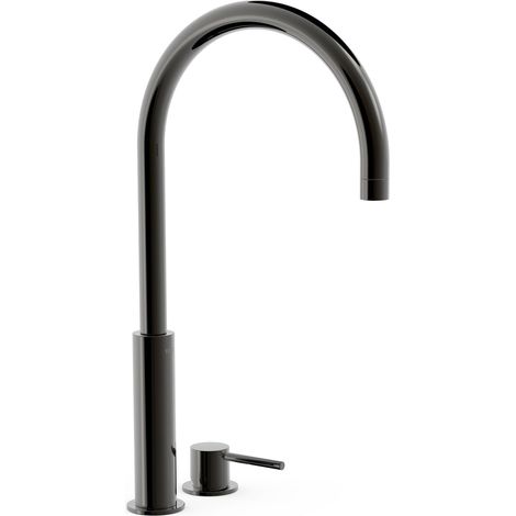 Lavabo mitigeur haut sur gorge Noir Métallisé STUDY - TRES 26110502KM (1/2)