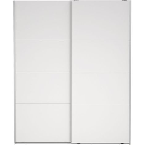 Catania Kleiderschrank 221x179x65cm, 2 Schiebetüren weiß. (1/5)