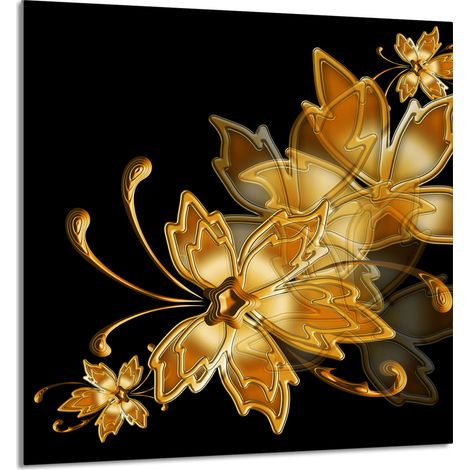 GLASPLATTE FÜR KÜCHE 60x65 Gold (1/5)