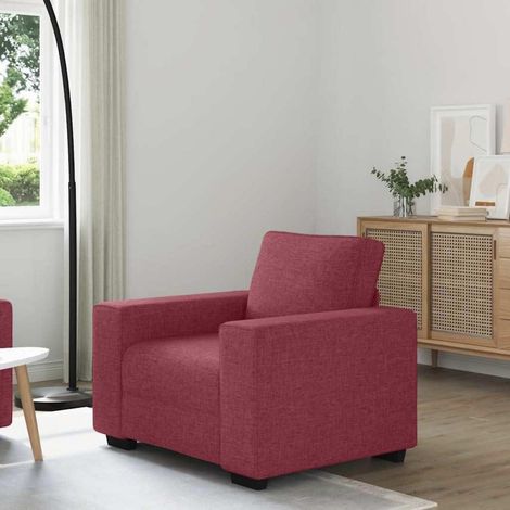 Sofa mit Schlaffunktion und großer Liegefläche, weinrot (1/5)