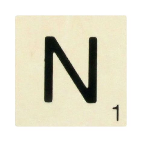 Lettres déco en bois - Maxi - N - 10 x 10 cm - Marron - Décoration murale (1/2)