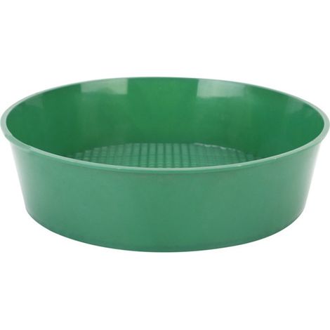 Tamis À Terre - Maille En Plastique Vert - 20 x 20 x 5 cm - Pour Jardinage, Bacs À Sable Et Activités Extérieures - 1 Pièce