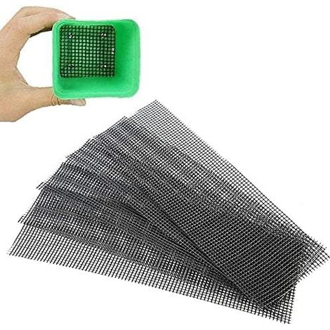 5PCS Flower Pot Mesh Pad, Jardinage Flower Plastic Impermeable Pad Plant Rempotage Bonsai Bottom Grid Mat - Empechez la perte de sol Joint respirant(30  20 cm) (1/5)