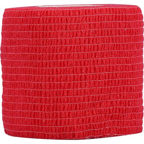 Pansement adhésif auto-adhésif pour doigt, bande élastique de protection sportive (Rouge) (1/3)