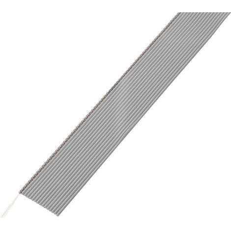 TRU COMPONENTS 1567185 Cavo piatto Passo: 1.27 mm 10 x 0.035 mm² Grigio 30.5 m (1/2)