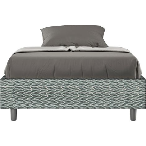 Letto 1 Piazza e Mezzo Sommier 120x190 cm Senza Rete Azelia Aragona 7 Azzurro (1/5)