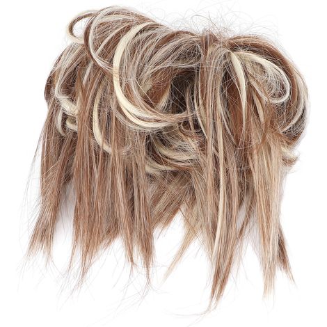 Chignon décoiffé ajustable avec élastique naturel, postiche pour femmes et filles Q17‑13H613 (1/5)
