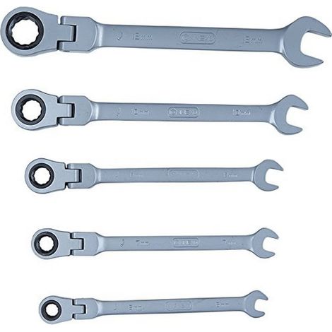 Masidef member of the würth group Connex, Set di Chiavi combinate a cricchetto con Testa snodata, 5 pz, COXB541900, 5 Pezzi (1/5)