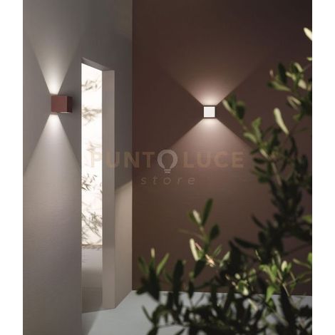 APPLIQUE DA ESTERNO A LED CUBE CORTEN 3000K 720LM 10W 10X10X10CM IP65