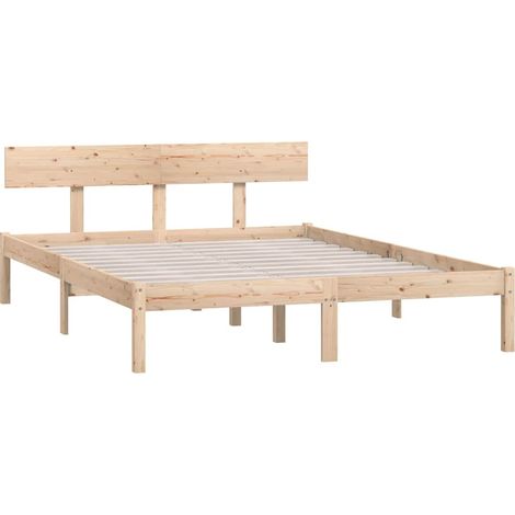 Estructura de cama sin colchón madera maciza 140x200 cm vidaXL (1/5)