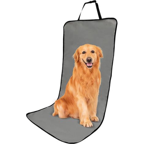Autositzdecke für Hunde – Hundedecke fürs Auto – Schützt das Auto – Wasserdicht und rutschfest – 106 x 49 cm – Dunkelgrau (1/5)