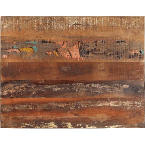 Vidaxl – Dessus de table rectangulaire 70x90 cm – Bois massif récupéré – Épaisseur 15-16 mm – Finition polie et laquée pour intérieur