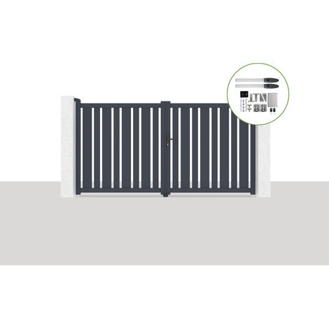 Pack portail battant électrique 300x160cm VEYMONT + Motorisation HICKER B200 (1/5)