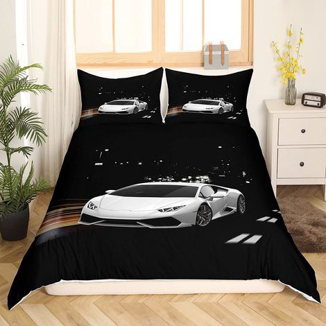 Parure de lit avec impression 3D, En microfibre, Moderne, Housse de couette avec 1 taie d'oreiller, 2 pièces, 135x200 cm + 80x80 cm, Pour garçons et enfants (1/5)