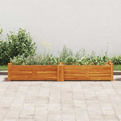 Jardinière, Pot de Fleurs d'extérieur, Lit surélevé de jardin Bois d'acacia 150x30x25 cm OIB9929E (1/5)